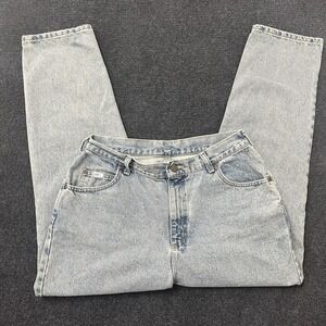 Vintage Lee Jeans Womens 28P Blue Acid Wash High‎ Rise Tapered Denim Mom Jeans